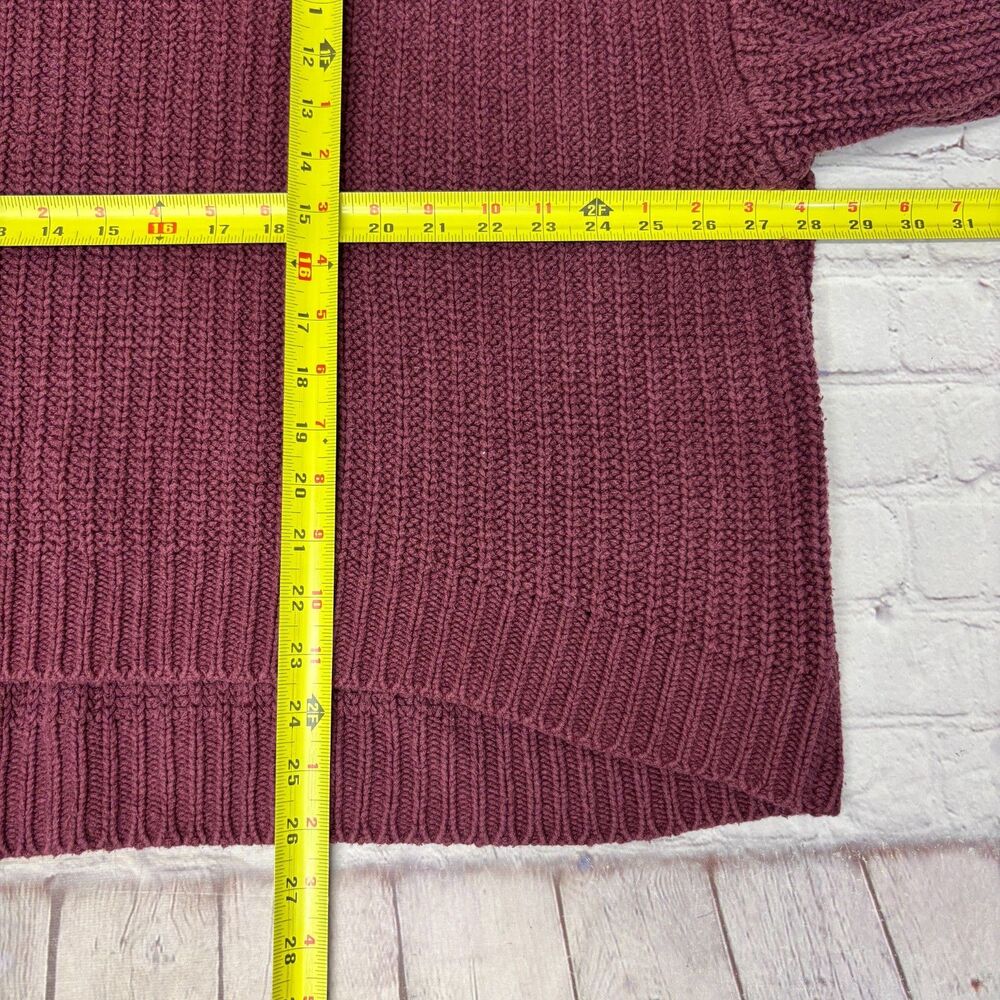 Free People Women Oversized Thick Cable Knit Sweater Size Small C042 -3 - Picture 4 of 16